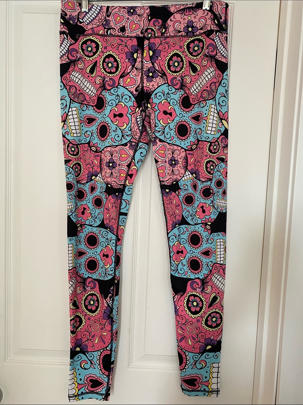 CGV Pink & Blue Sugar Skull Leggings